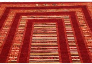 Tappeto Gabbeh Nova Geometrico Rosso Arancione 209x308 Cm