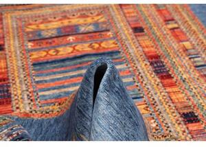 Tappeto Gabbeh Nova Geometrico Blu Ruggine 206x295 Cm