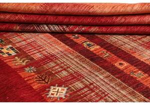 Tappeto Gabbeh Nova Figurativo Rosso Arancione 245x301 Cm