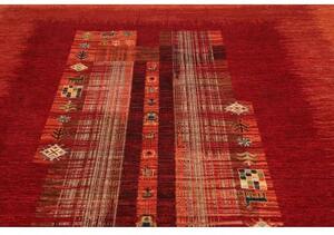 Tappeto Gabbeh Nova Figurativo Rosso Arancione 245x301 Cm