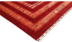 Tappeto Gabbeh Nova Geometrico Rosso Arancione 209x308 Cm