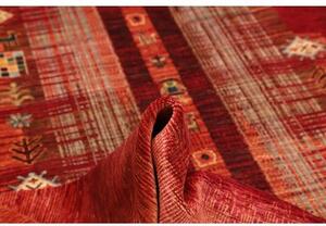 Tappeto Gabbeh Nova Figurativo Rosso Arancione 245x301 Cm