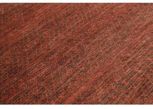 Tappeto Cromopura Geometrico Marrone Scuro Rosso 149x218 Cm