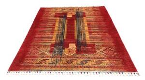 Tappeto Gabbeh Nova Geometrico Rosso Blu 151x199 Cm