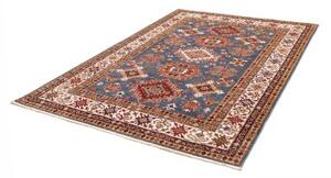 Tappeto Kazak Fine Geometrico Blu Beige 173x237 Cm