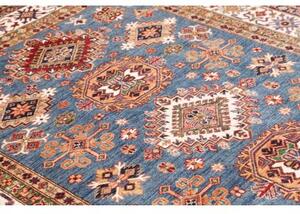 Tappeto Kazak Fine Geometrico Blu Beige 173x237 Cm