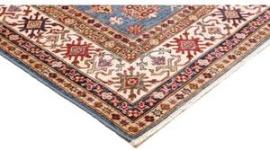 Tappeto Kazak Fine Geometrico Blu Beige 173x237 Cm