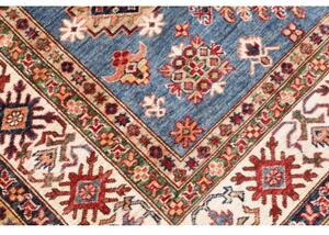 Tappeto Kazak Fine Geometrico Blu Beige 173x237 Cm