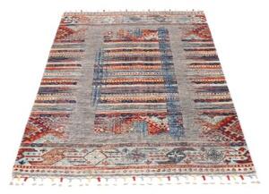 Tappeto Gabbeh Nova Geometrico Grigio Blu 100x149 Cm