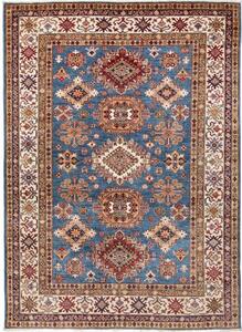 Tappeto Kazak Fine Geometrico Blu Beige 173x237 Cm