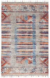 Tappeto Gabbeh Nova Geometrico Grigio Blu 100x149 Cm