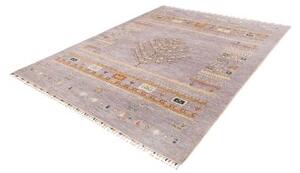 Tappeto Gabbeh Nova Geometrico Grigio Lavanda Multicolore 208x262 Cm