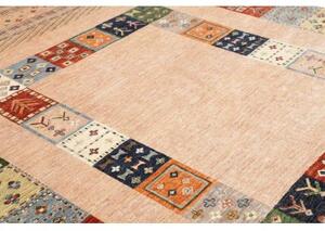 Tappeto Gabbeh Nova Geometrico Beige Multicolore 214x300 Cm