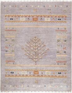 Tappeto Gabbeh Nova Geometrico Grigio Lavanda Multicolore 208x262 Cm