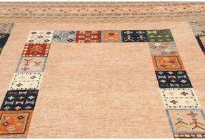Tappeto Gabbeh Nova Geometrico Beige Multicolore 214x300 Cm