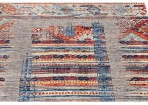 Tappeto Gabbeh Nova Geometrico Grigio Blu 100x149 Cm