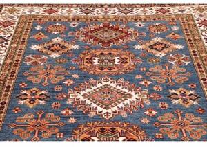 Tappeto Kazak Fine Geometrico Blu Beige 173x237 Cm