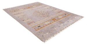 Tappeto Gabbeh Nova Geometrico Grigio Lavanda Multicolore 208x262 Cm