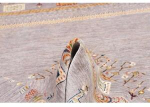Tappeto Gabbeh Nova Geometrico Grigio Lavanda Multicolore 208x262 Cm