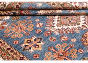 Tappeto Kazak Fine Geometrico Blu Beige 173x237 Cm