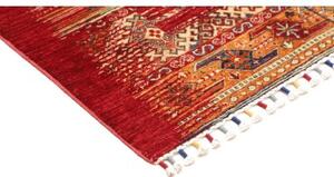 Tappeto Gabbeh Nova Geometrico Rosso Scuro Ocra 101x157 Cm