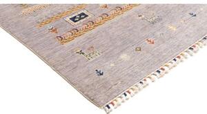Tappeto Gabbeh Nova Geometrico Grigio Lavanda Multicolore 208x262 Cm
