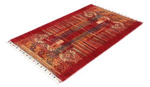 Tappeto Gabbeh Nova Geometrico Rosso Scuro Ocra 101x157 Cm