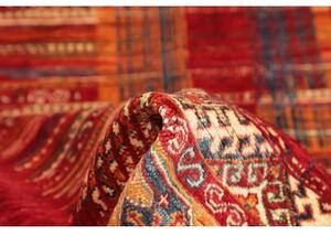 Tappeto Gabbeh Nova Geometrico Rosso Scuro Ocra 101x157 Cm
