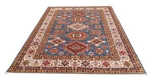 Tappeto Kazak Fine Geometrico Blu Beige 173x237 Cm