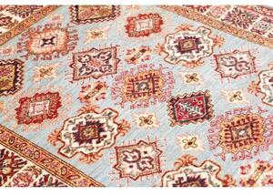 Tappeto Kazak Fine Stilizzato Azzurro Rosso 127x184 Cm