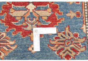 Tappeto Kazak Fine Stilizzato Blu Rosso Mattone Corsia 76x202 Cm