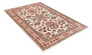 Tappeto Kazak Fine Stilizzato Avorio Rosso Mattone 124x183 Cm