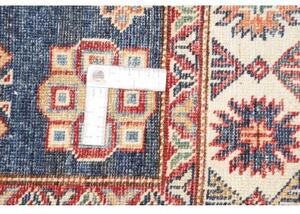 Tappeto Kazak Fine Stilizzato Blu Scuro Avorio 127x182 Cm