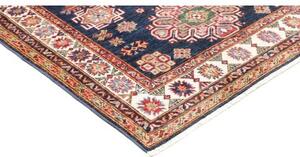 Tappeto Kazak Fine Stilizzato Blu Scuro Avorio 127x182 Cm