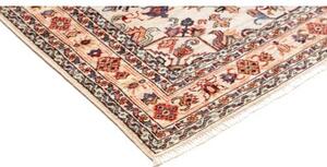 Tappeto Kazak Fine Stilizzato Avorio Rosso Mattone 124x183 Cm