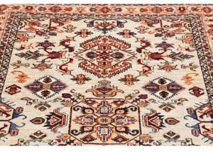 Tappeto Kazak Fine Stilizzato Avorio Rosso Mattone 124x183 Cm