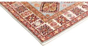 Tappeto Kazak Fine Stilizzato Azzurro Rosso 127x184 Cm