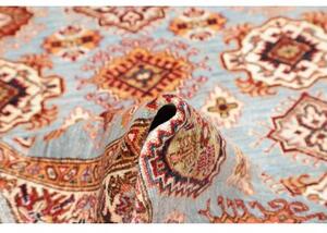 Tappeto Kazak Fine Stilizzato Azzurro Rosso 127x184 Cm