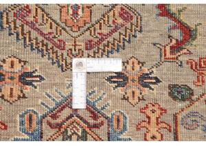 Tappeto Kazak Fine Stilizzato Tortora Rosso 90x151 Cm