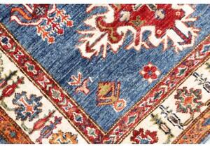 Tappeto Kazak Fine Stilizzato Blu Avorio 103x158 Cm