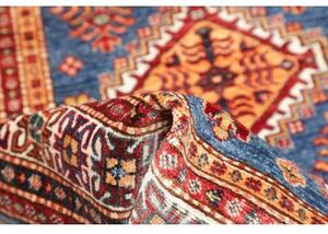 Tappeto Kazak Fine Stilizzato Blu Rosso 99x152 Cm