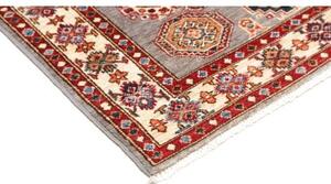 Tappeto Kazak Fine Stilizzato Grigio Rosso 104x142 Cm