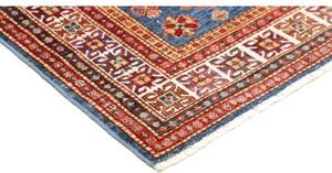 Tappeto Kazak Fine Stilizzato Blu Rosso 99x152 Cm