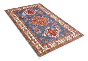 Tappeto Kazak Fine Stilizzato Blu Avorio 103x158 Cm
