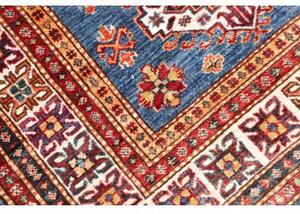 Tappeto Kazak Fine Stilizzato Blu Rosso 99x152 Cm