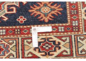 Tappeto Kazak Fine Stilizzato Blu Notte Rosso Mattone 103x152 Cm