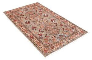 Tappeto Kazak Fine Stilizzato Tortora Rosso 90x151 Cm
