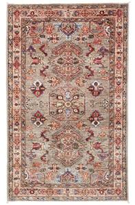 Tappeto Kazak Fine Stilizzato Tortora Rosso 90x151 Cm