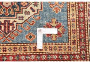 Tappeto Kazak Fine Stilizzato Blu Rosso 99x152 Cm