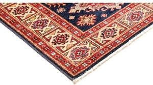Tappeto Kazak Fine Stilizzato Blu Notte Rosso Mattone 103x152 Cm